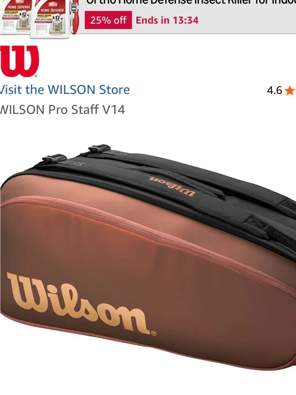 Wilson V14 Duffel Bag in Black and Brown